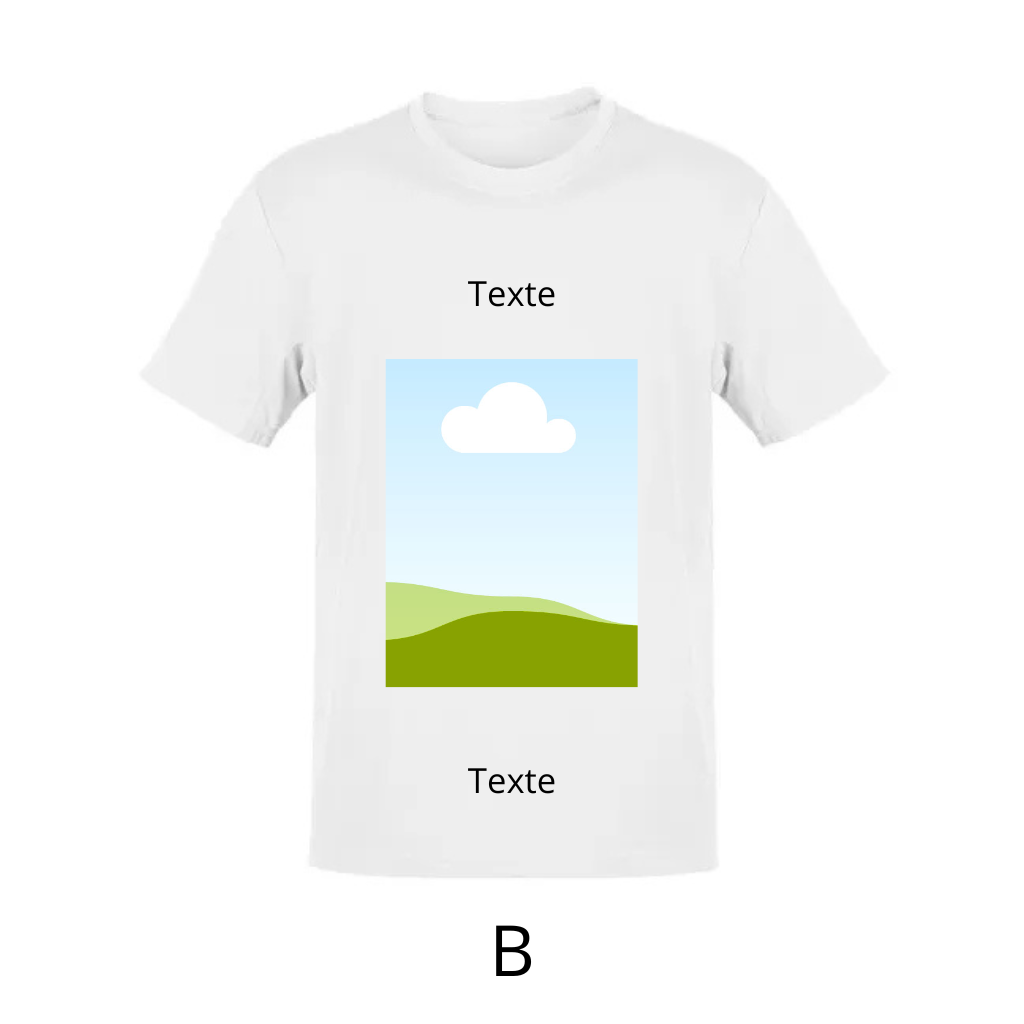 T-shirt avec image et texte