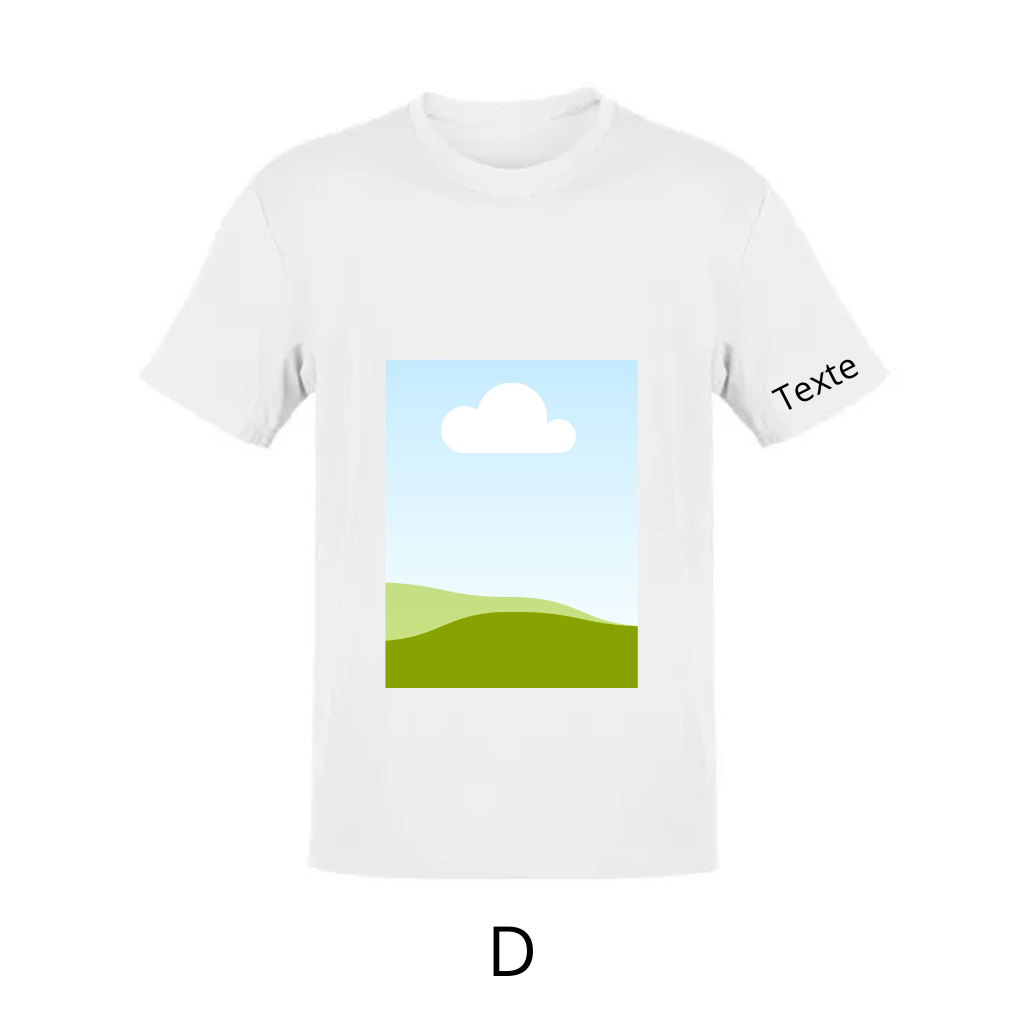 T-shirt avec image et texte