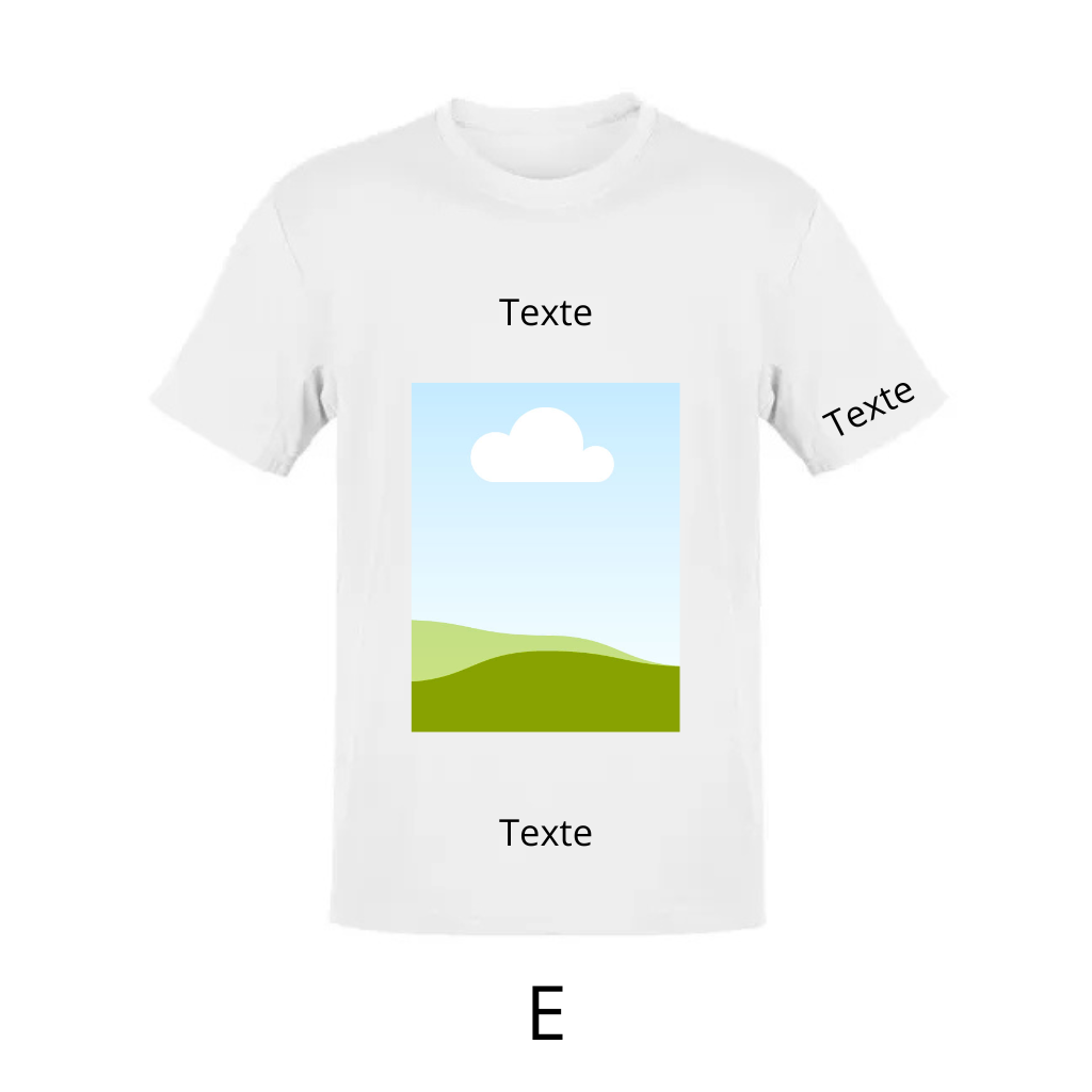 T-shirt avec image et texte
