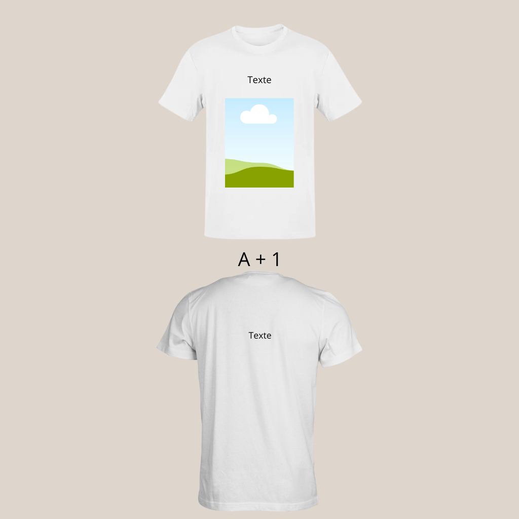 T-shirt avec image et texte