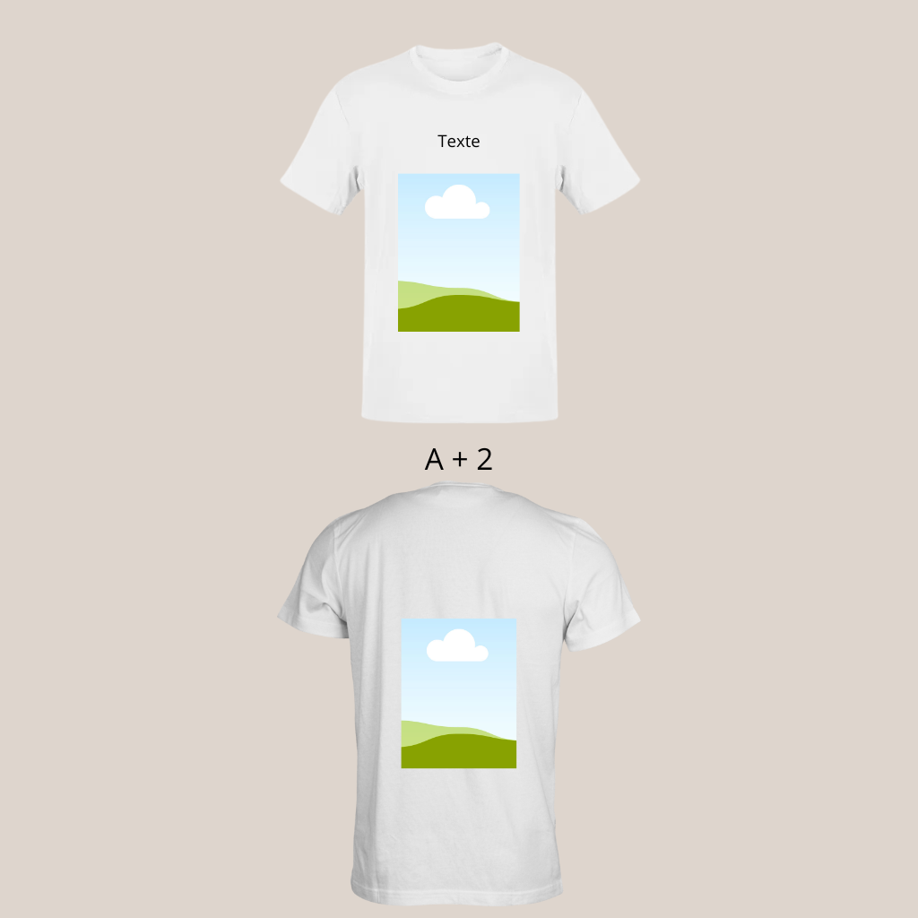 T-shirt avec image et texte