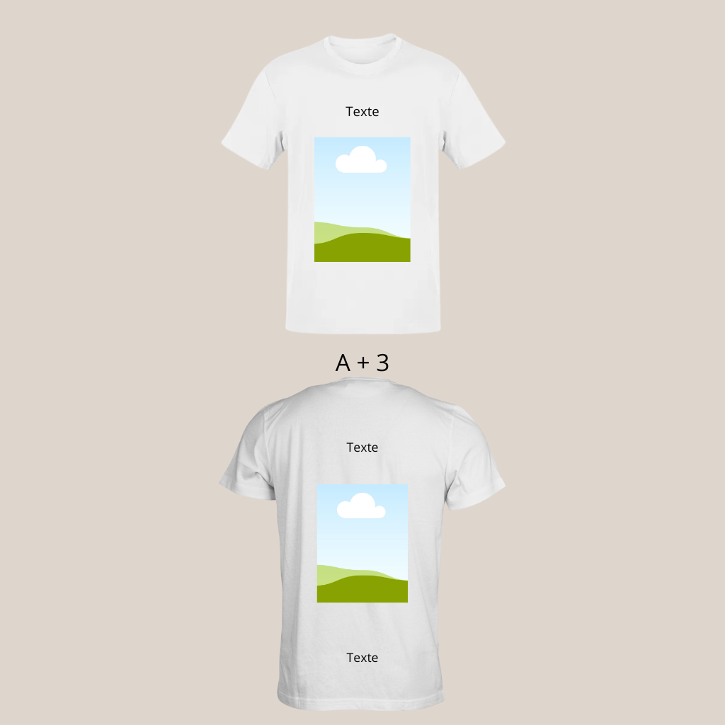 T-shirt avec image et texte