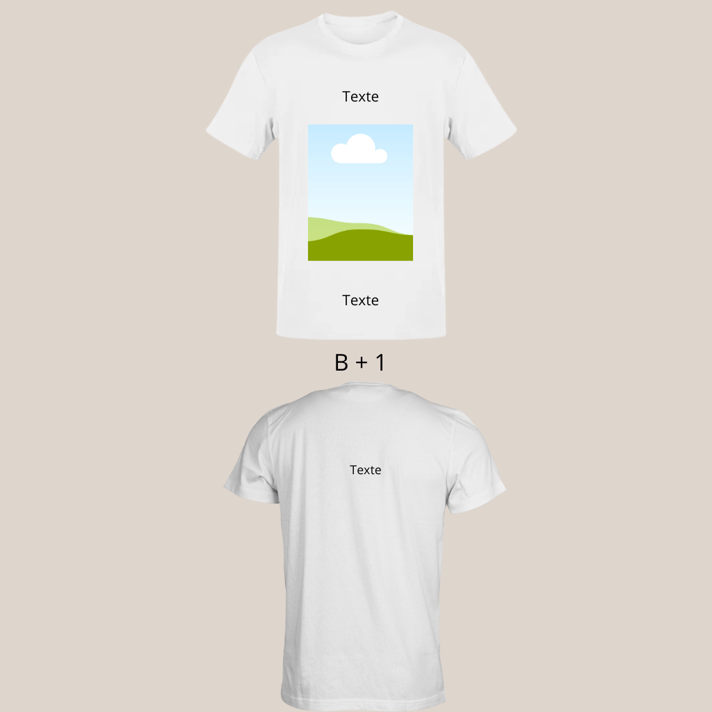 T-shirt avec image et texte