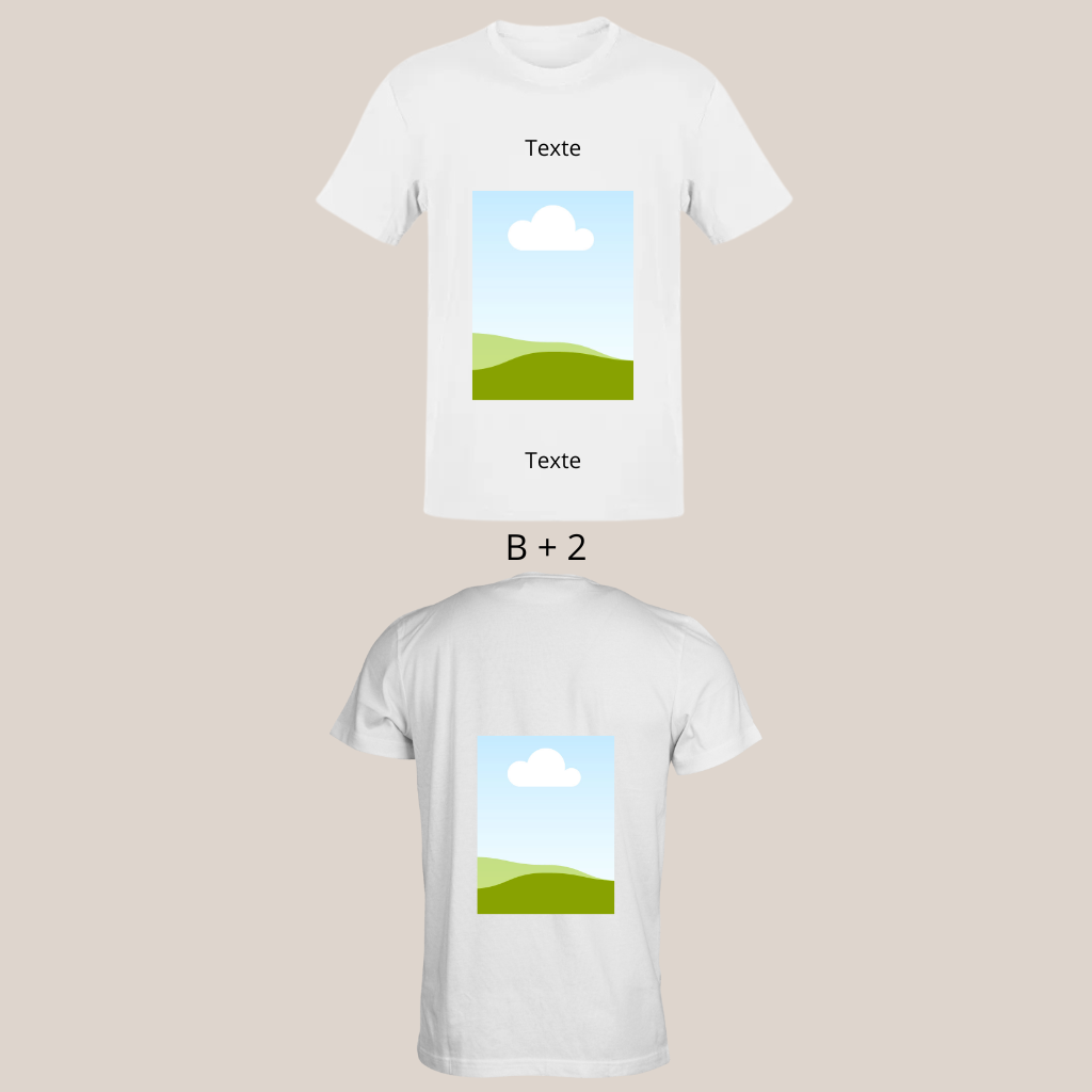 T-shirt avec image et texte