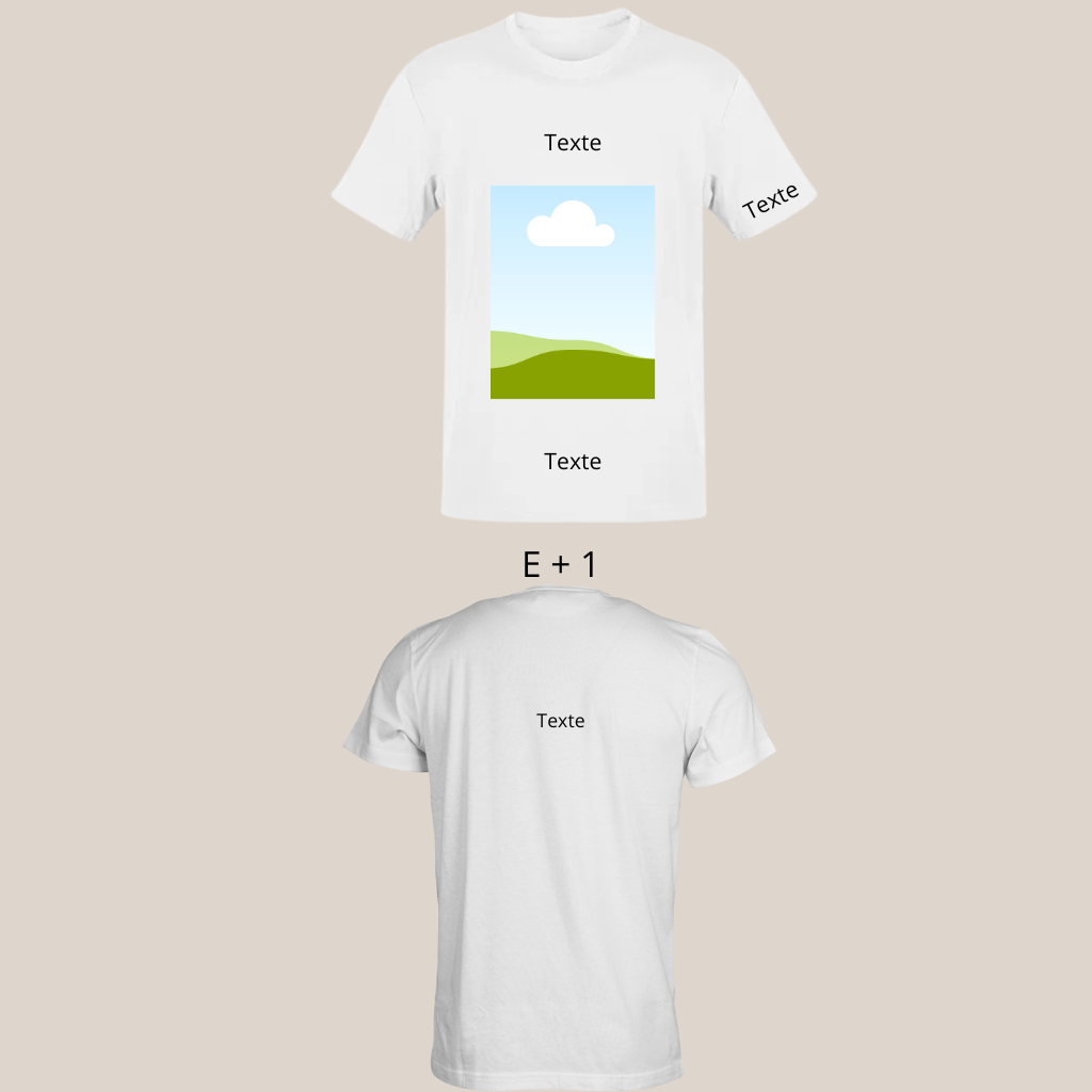T-shirt avec image et texte