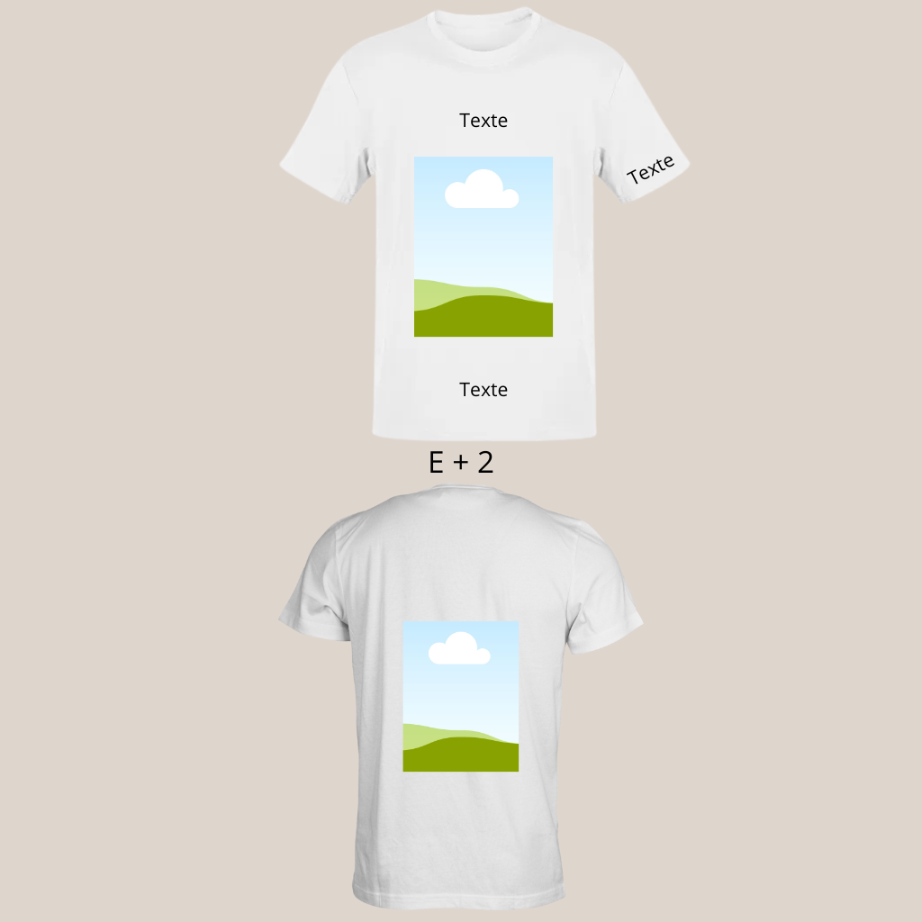 T-shirt avec image et texte