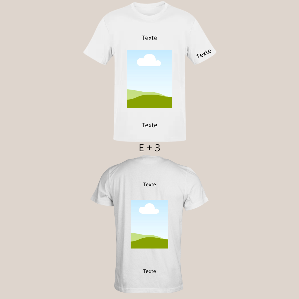 T-shirt avec image et texte