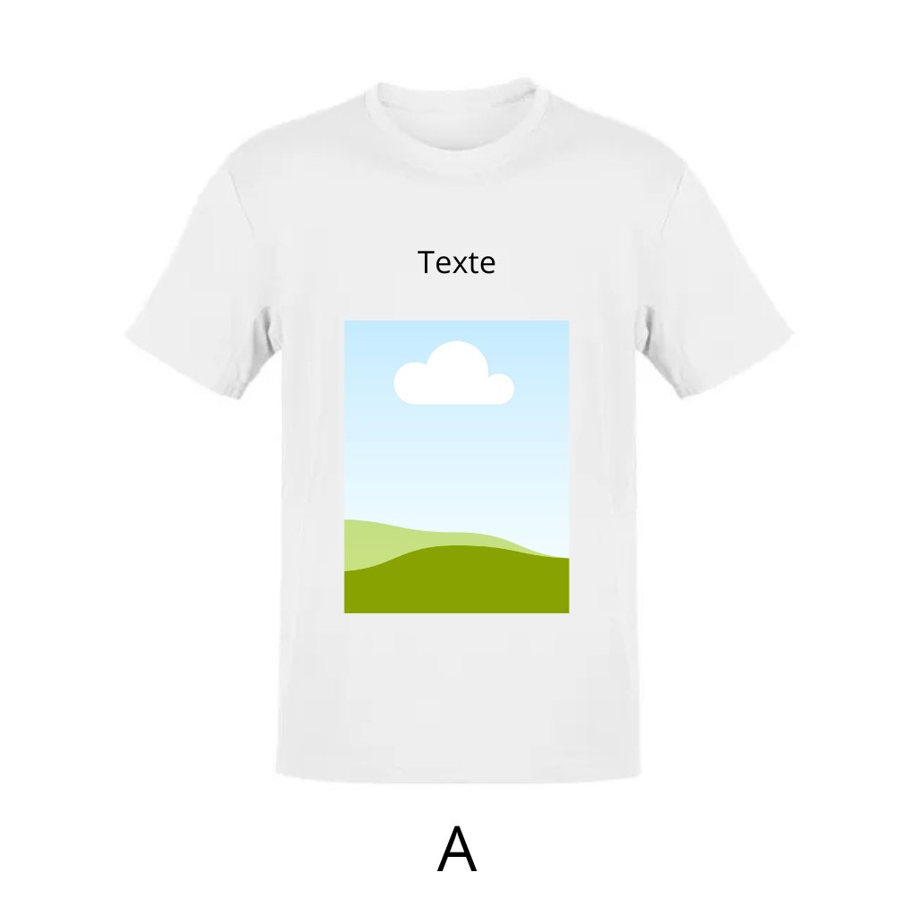 T-shirt avec image et texte