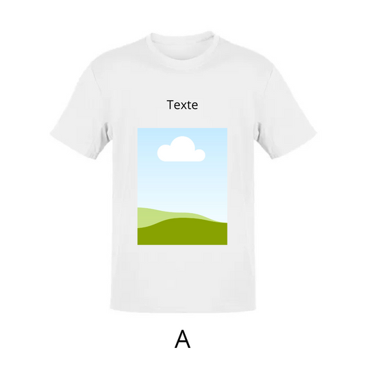 T-shirt avec image et texte