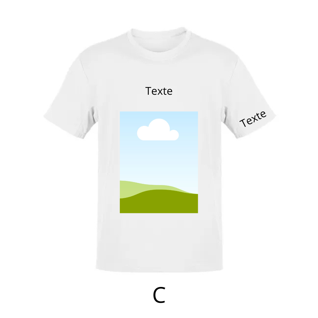 T-shirt avec image et texte