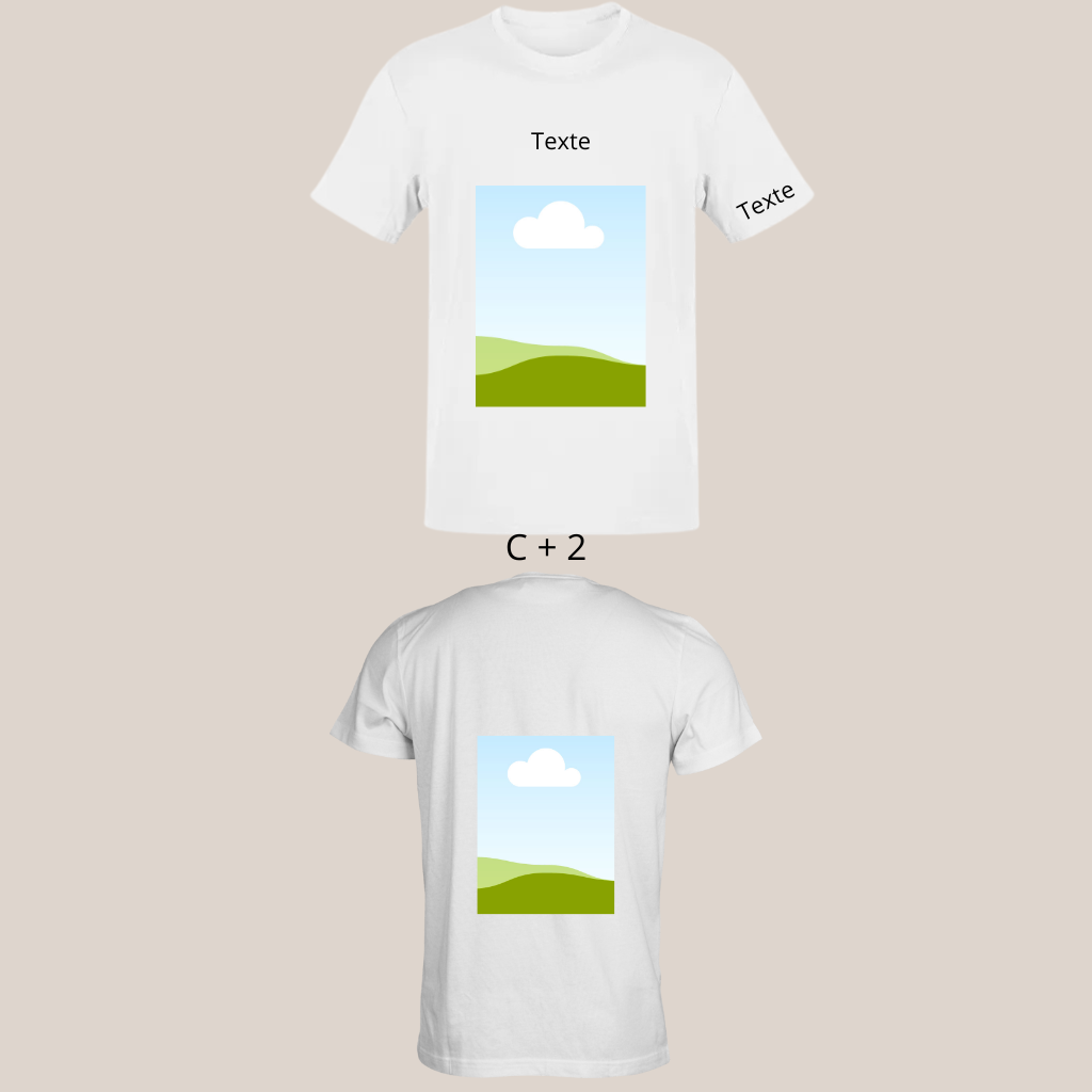 T-shirt avec image et texte