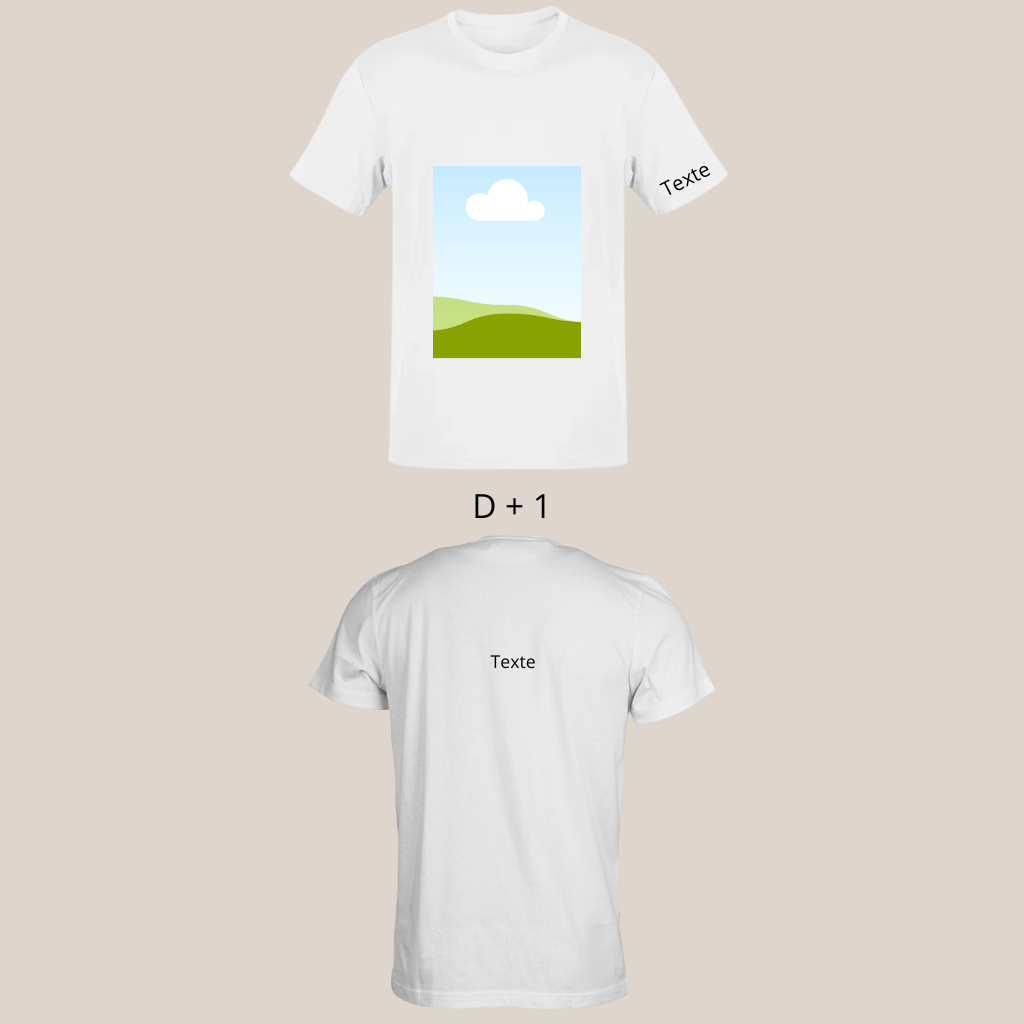 T-shirt avec image et texte