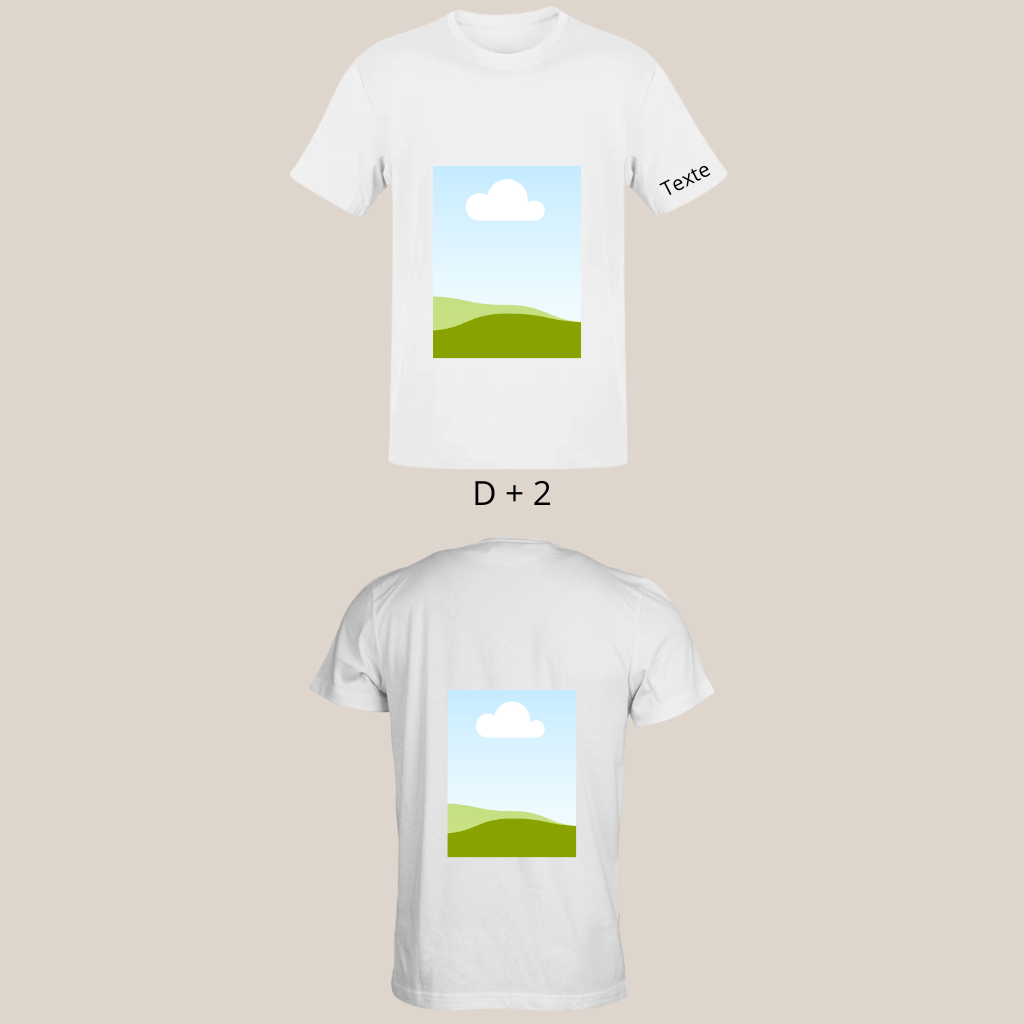 T-shirt avec image et texte