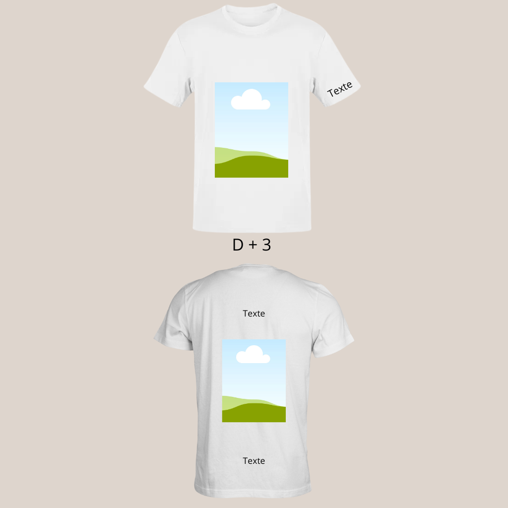 T-shirt avec image et texte